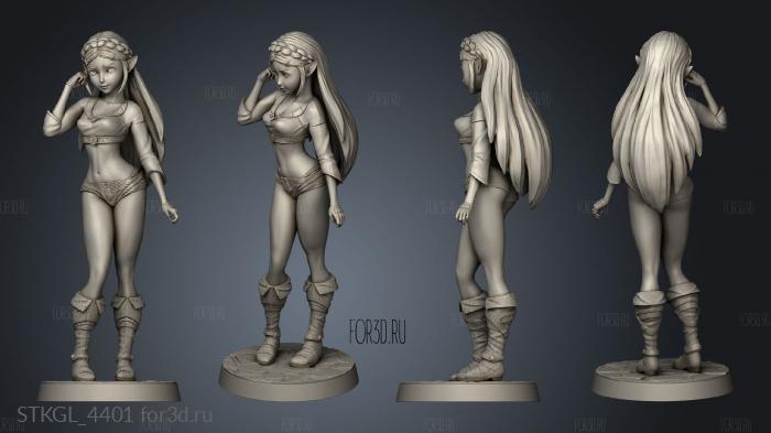 Princess Zelda Agosto stl model for CNC