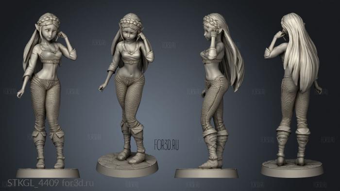 Princess Zelda Agosto stl model for CNC