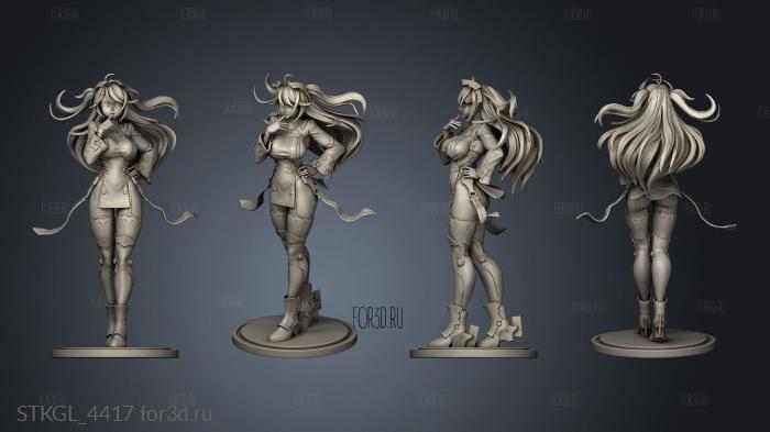 Prinz Eugen Back hair stl model for CNC