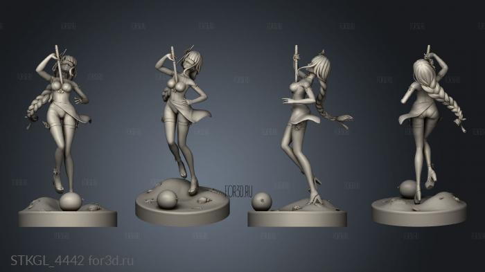 Raiden Shogun Baal swimsuit shog Beach stl model for CNC