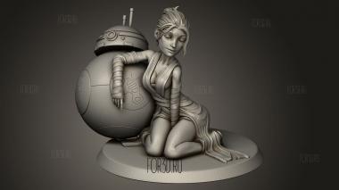 Рей Звездные Войны Мусорщик 3d stl модель для ЧПУ