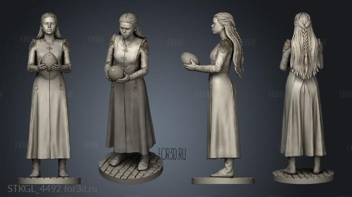 Rhaenyra Figure stl model for CNC