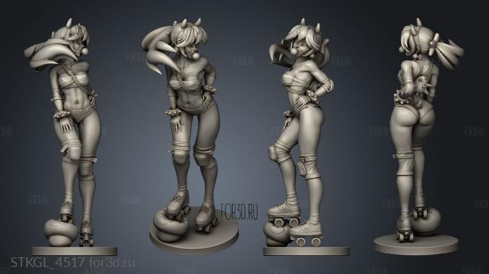 Roller Derby Peach Mini GUM stl model for CNC