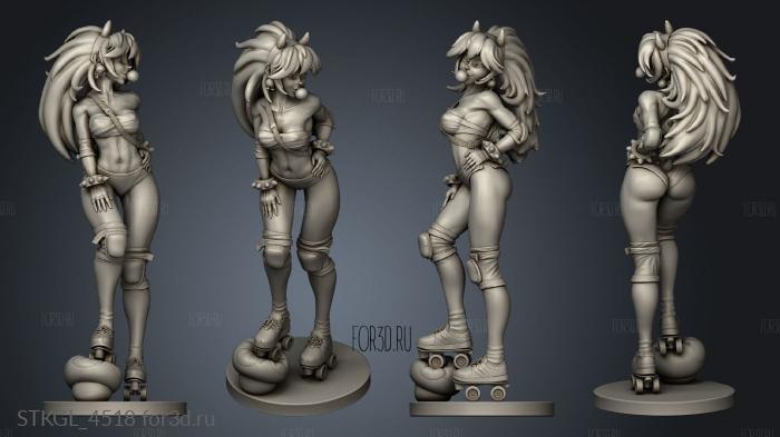 Roller Derby Peach Mini GUM stl model for CNC