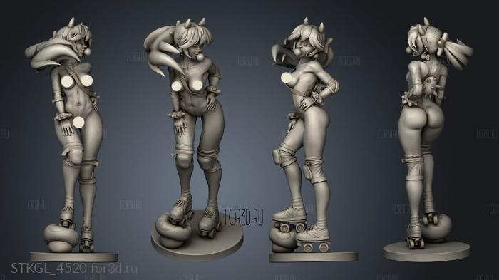 Roller Derby Peach Mini NSFW GUM stl model for CNC