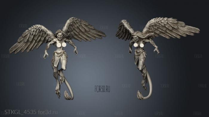 RPG Mortal Enemies Harpy stl model for CNC