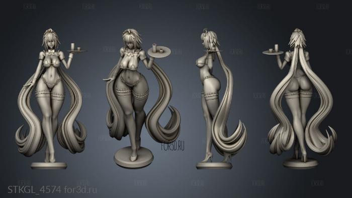 Rush Zilla Maid Jeanne stl model for CNC