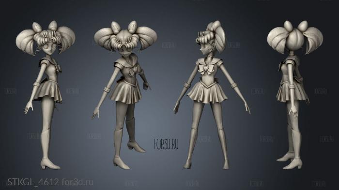 Sailor Moon chibi stl model for CNC