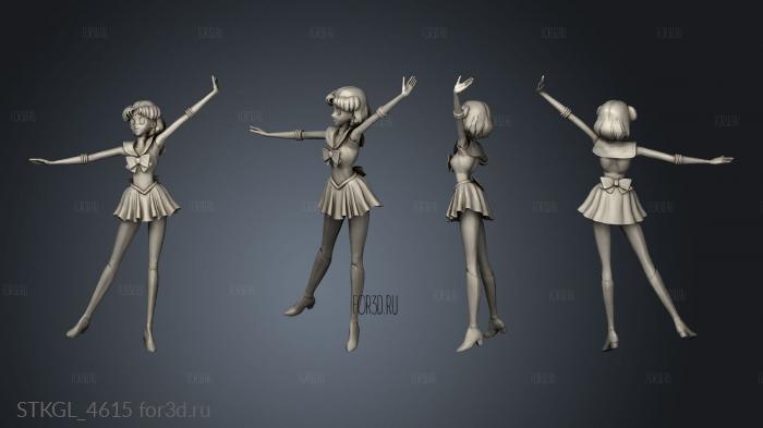 Sailor Moon mercury stl model for CNC