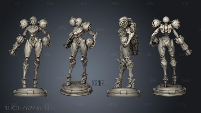 Samus Aran stl model for CNC