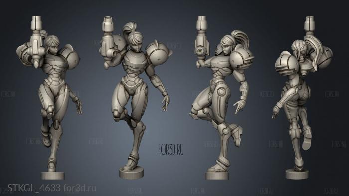 Samus Aran Zero Suit and NSFW stl model for CNC