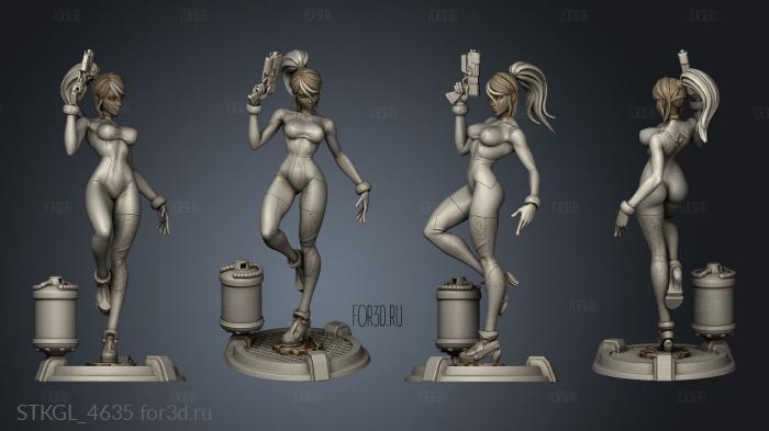 Samus Aran Zero Suit and NSFW stl model for CNC