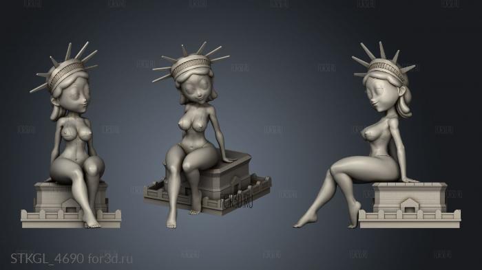 Sexy Statue Liberty Biquini stl model for CNC