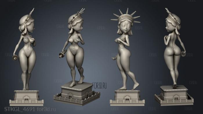 Sexy Statue Liberty Biquini stl model for CNC