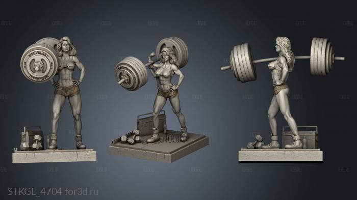 She Hulk bar stl model for CNC