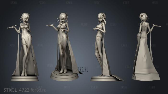 Shenying Cheongsam stl model for CNC