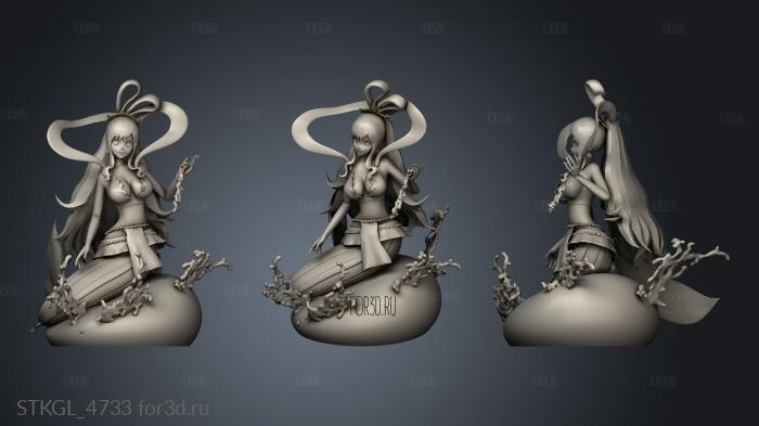 Shirahoshi Battle Dance stl model for CNC