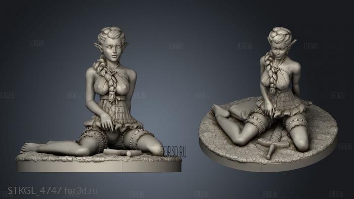 Sisters the Dawn stl model for CNC