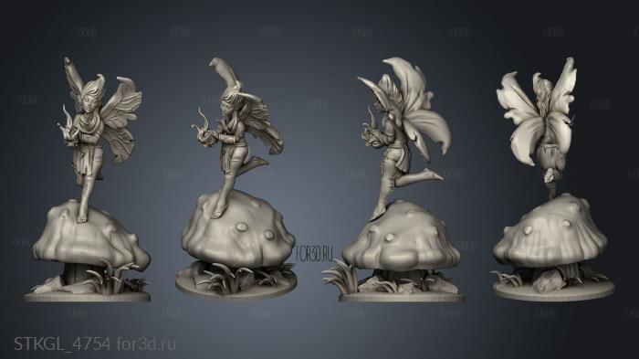 Skull Fairy stl model for CNC