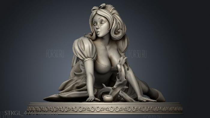 Snow White apple 3d stl модель для ЧПУ