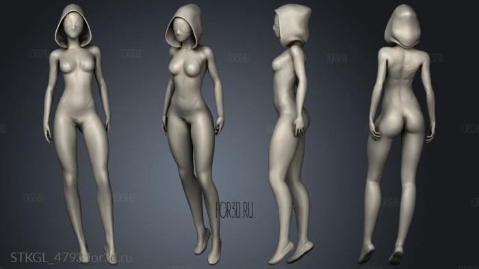 Spider gwen stl model for CNC