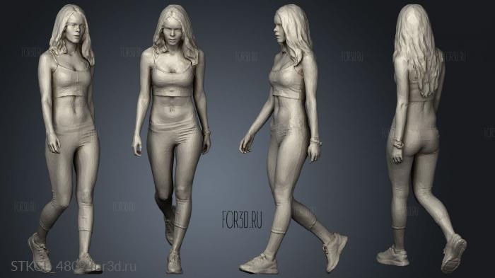 Sport Woman Lady Girl Walking stl model for CNC