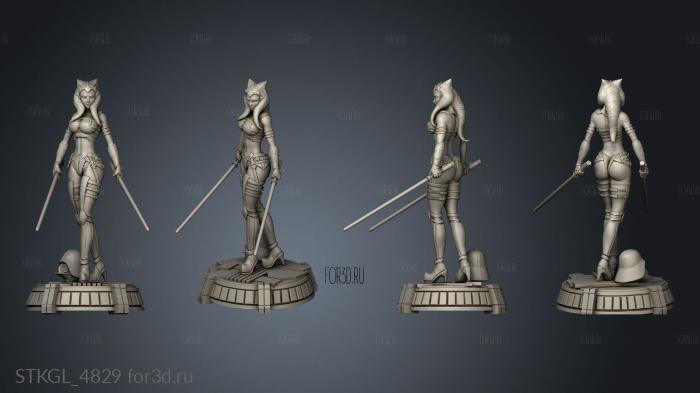 Star Wars Ahsoka Tano stl model for CNC