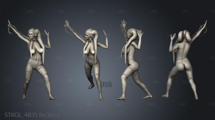 Star Wars Twi Lek Oola NSFW twilek dancer smiling rem stl model for CNC