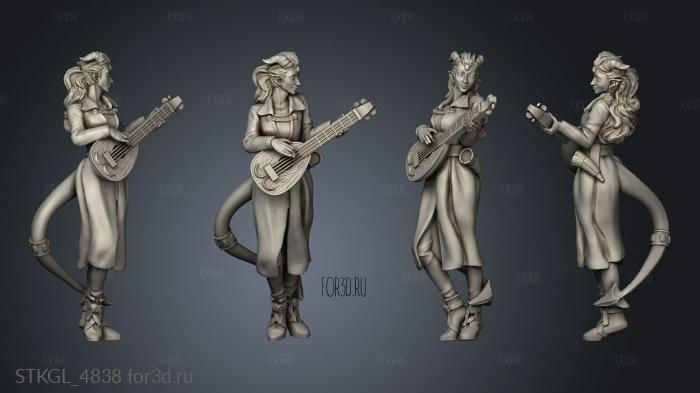 Stephen Tiefling Bard stl model for CNC