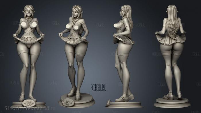 Zelda long hair stl model for CNC