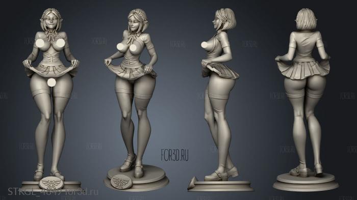 Zelda short hair stl model for CNC