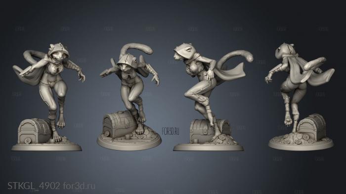 Tabaxi Hero Tier Catgirl stl model for CNC