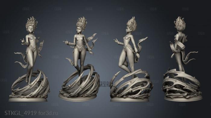 Tatsumaki One Punch Man Statue Big Stone stl model for CNC