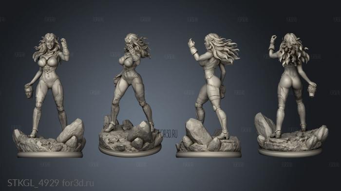 Thanos Girl th stl model for CNC