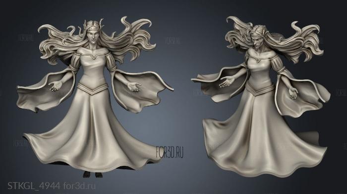 The Goes Ever On Chapter Elven Witch fey queen stl model for CNC