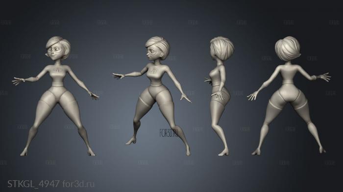 The Incredibles Elastigirl stl model for CNC