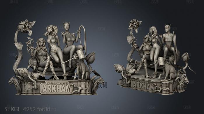 The Three Wonders Arkham side stl model for CNC