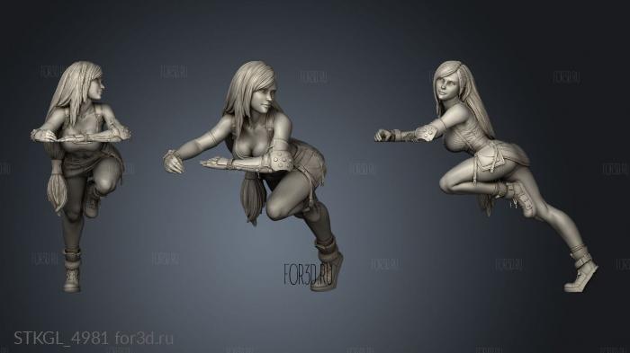 Tifa Lockhart stl model for CNC