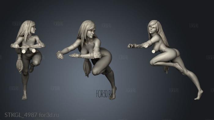 Tifa Lockhart NAKED stl model for CNC