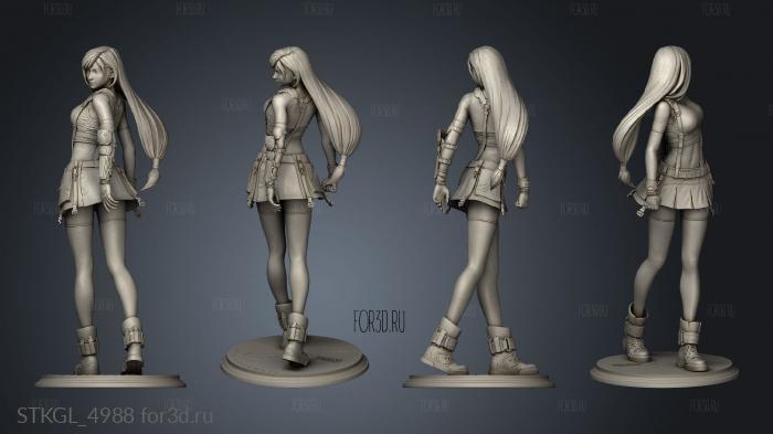 Tifa Lockhart statue stl model for CNC