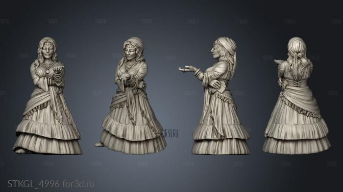 Tiny Furniture Figures Soothsayer stl model for CNC