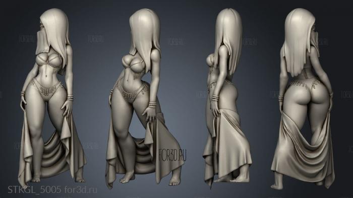 Yellow Sorceress NSFW stl model for CNC