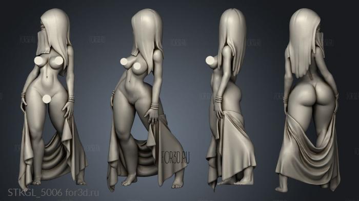 Yellow Sorceress NSFW naked stl model for CNC