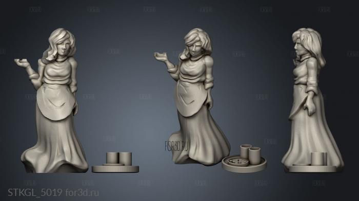 townsfolk starter tavern server stl model for CNC