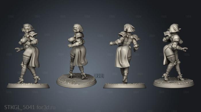 Twin goddess miniatures Tavern Pointor Elf Riz stl model for CNC