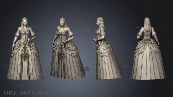 Vampire Lady stl model for CNC