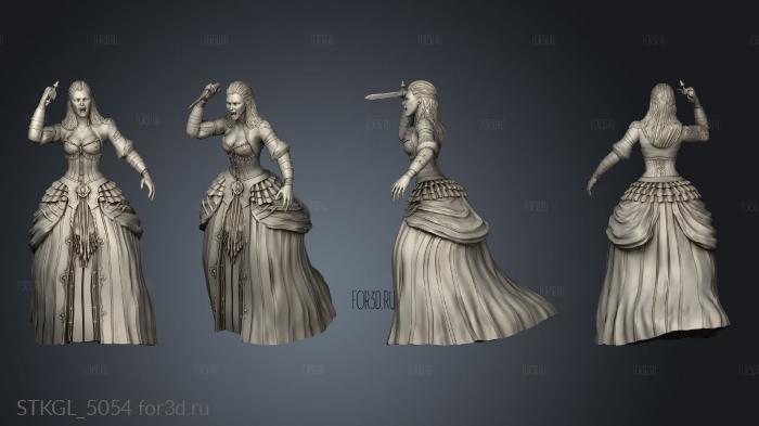 Vampire Lady Attacking 3d stl модель для ЧПУ