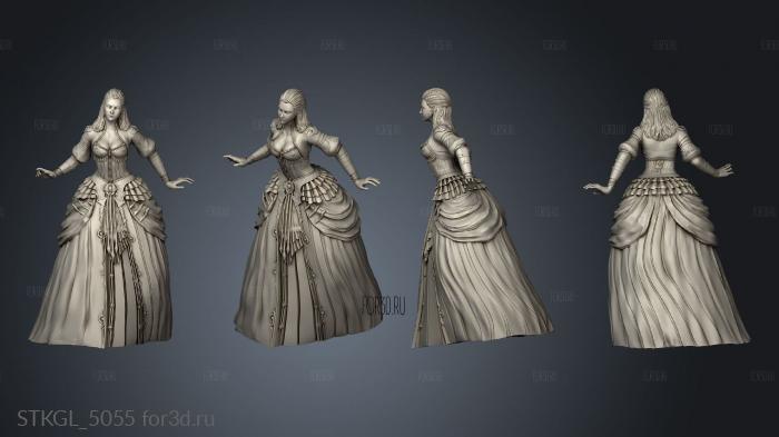 Vampire Lady Walking stl model for CNC