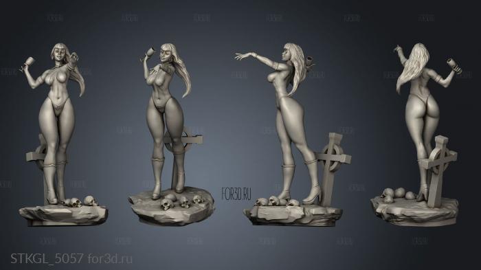 Vampirella stl model for CNC