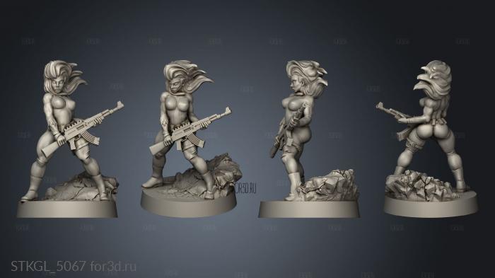 Vault Dwellers girl stl model for CNC